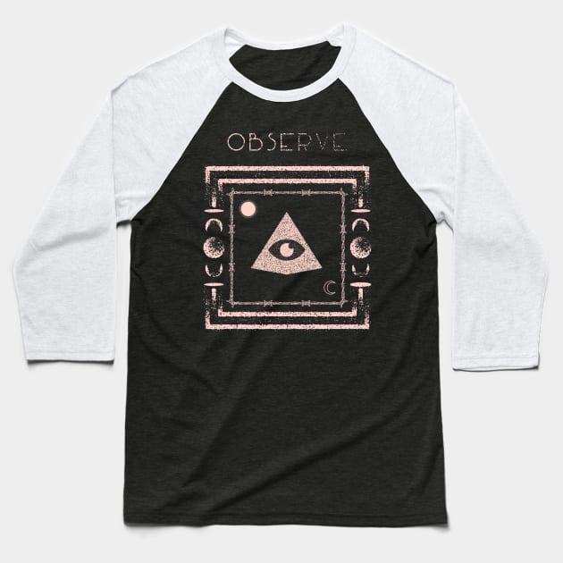 Observe "All seeing Eye" Baseball T-Shirt by World upside down